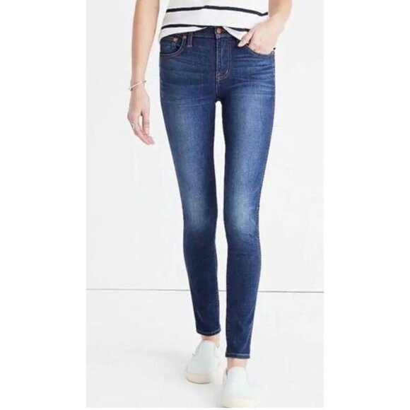 Madewell 9" High-Rise Skinny Jeans | Polly Wash | Excellent Used |‎ Size 26 - Picture 2 of 10